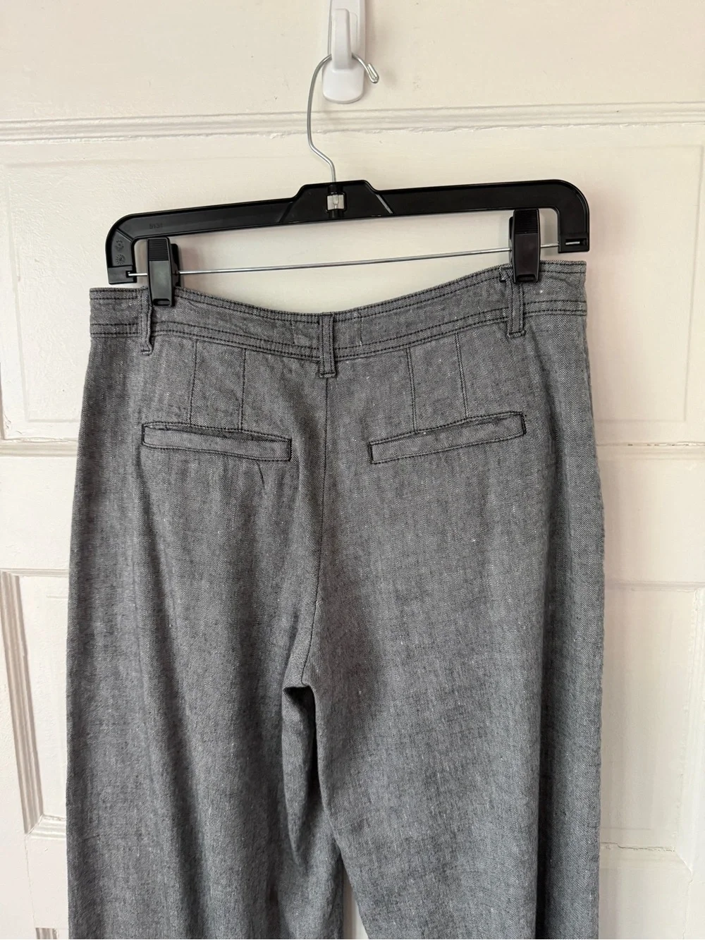 Anthropologie Linen Blend Wide Leg Low Rise Pants Relaxed Fit Minimalist Boho - Picture 8 of 14